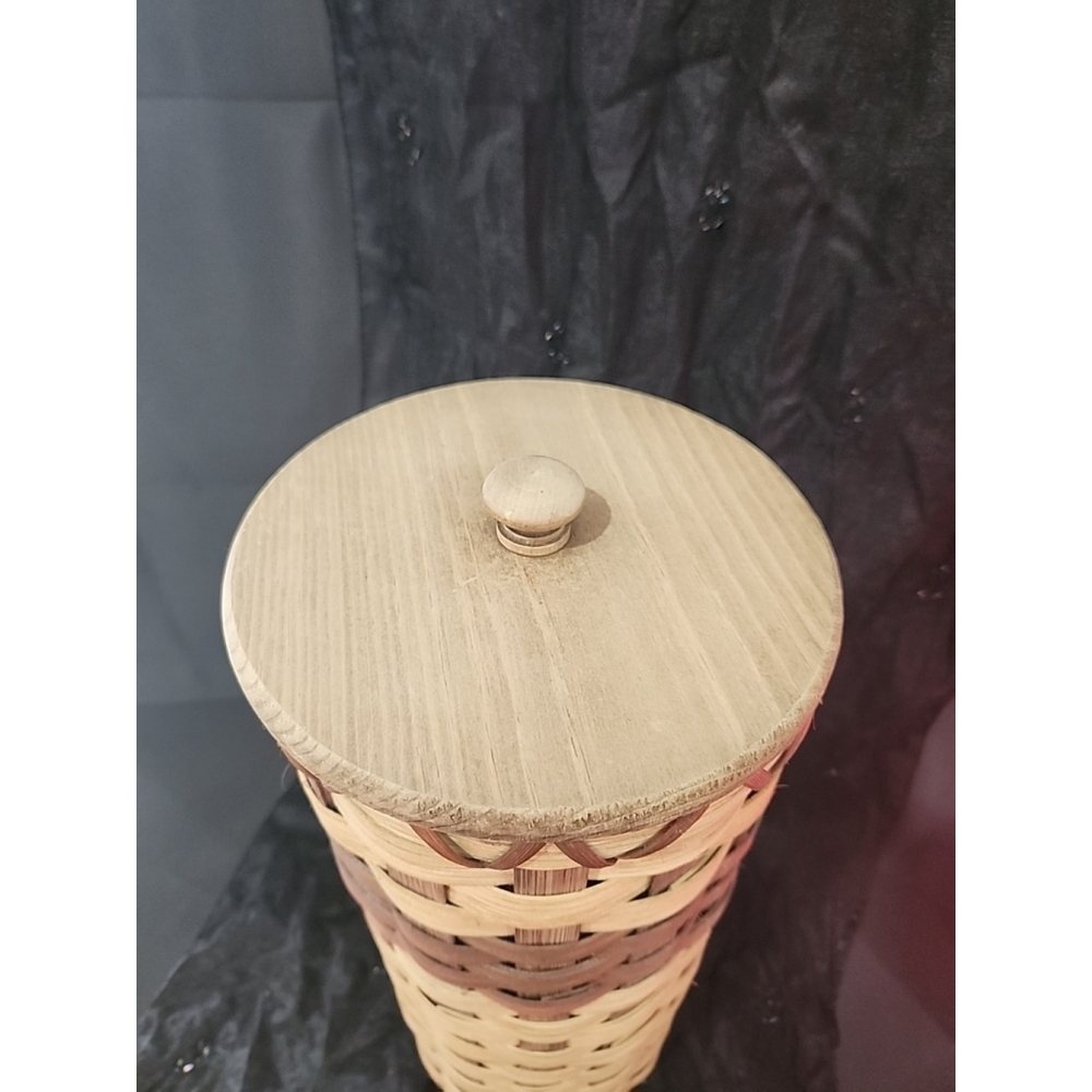 Amish Toilet Paper Holder Oak Wood 5 Roll - Picture 2 of 5